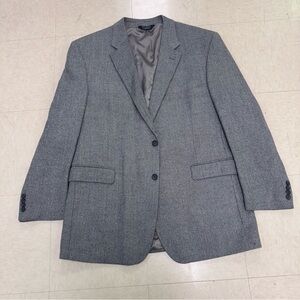 Jos. A. Bank Herringbone/Gray/Charcoal Sports Blazer Jacket 100% Wool 48L